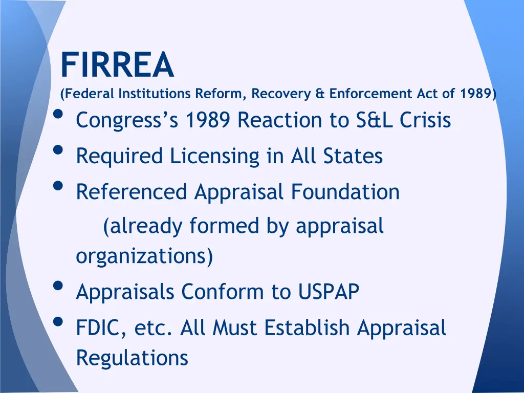 firrea federal institutions reform recovery