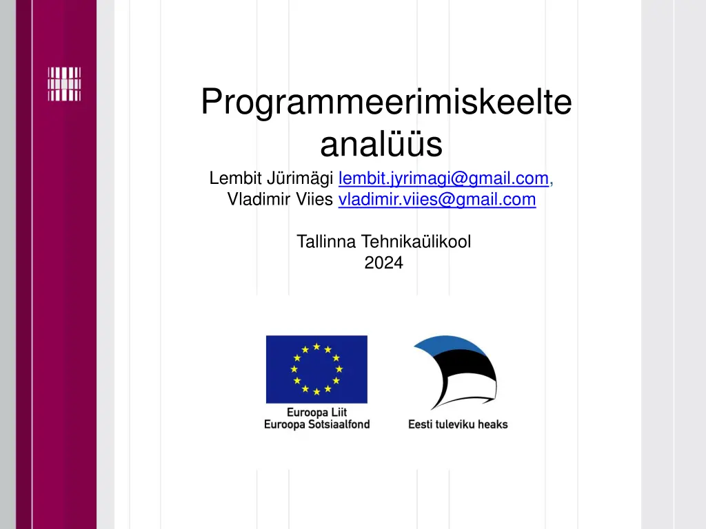 programmeerimiskeelte anal s lembit