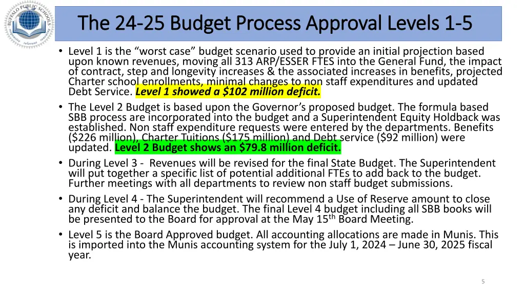 the 24 the 24 25 budget process approval levels