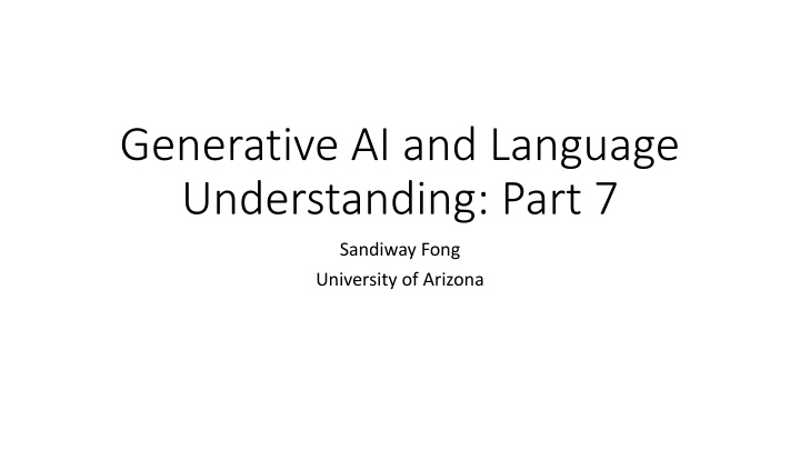 generative ai and language understanding part 7