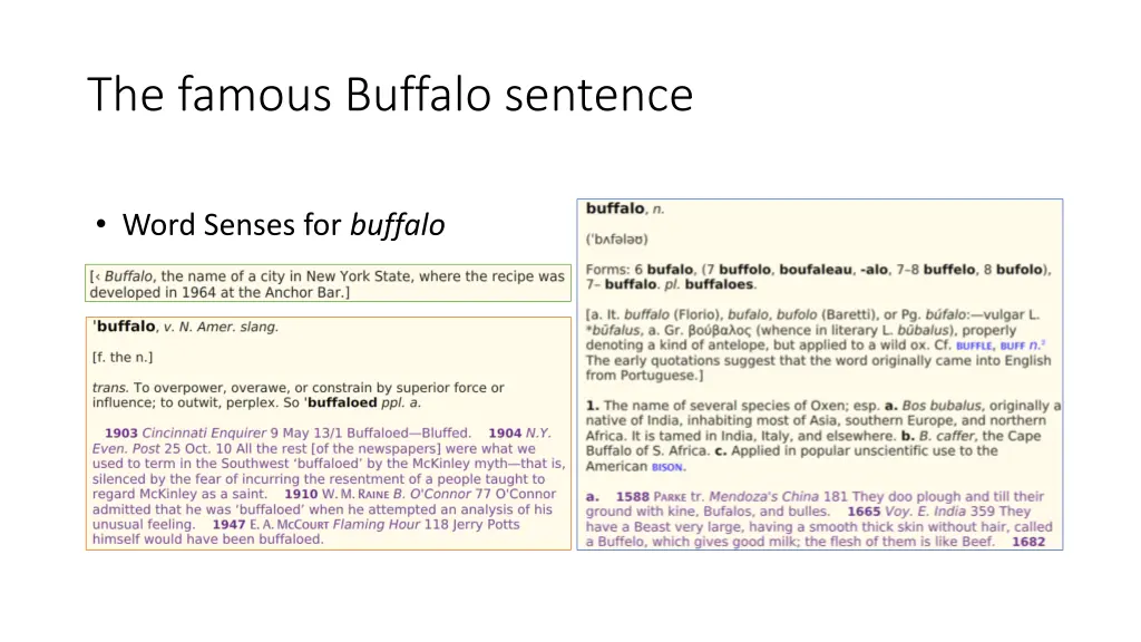 the famous buffalo sentence 1