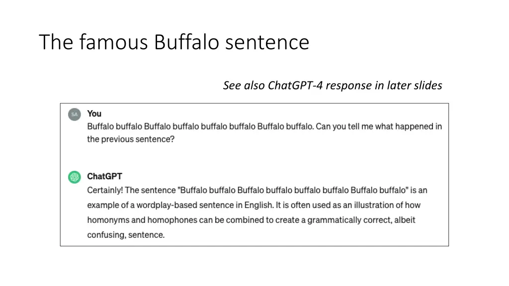 the famous buffalo sentence 2