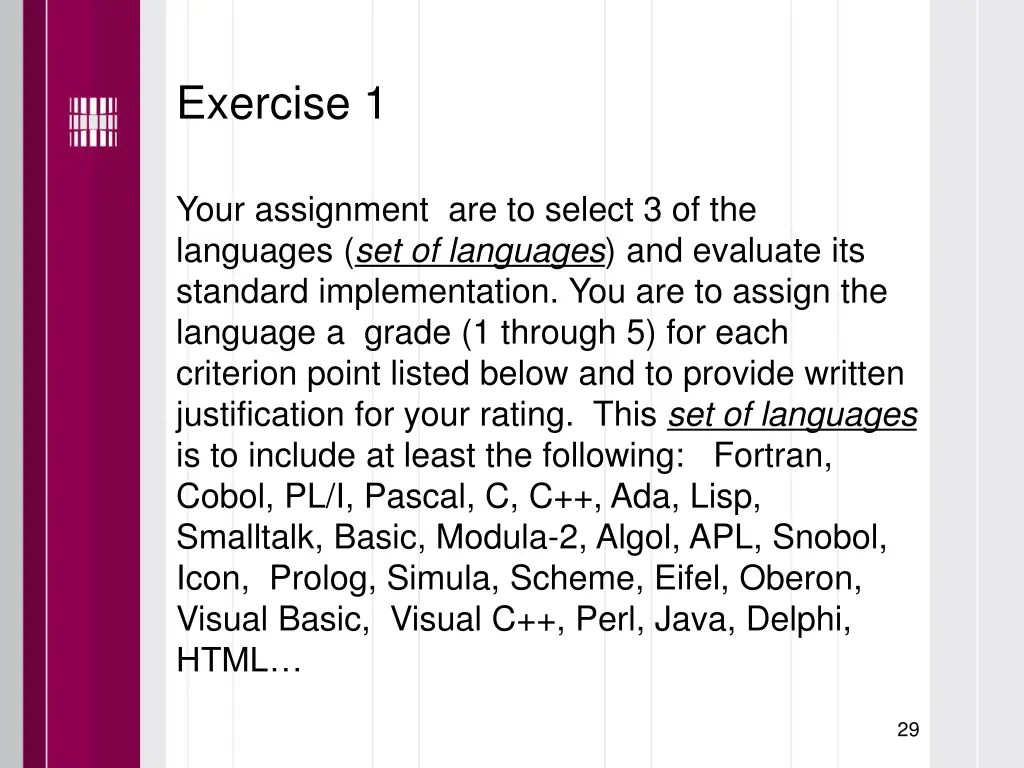 exercise 1