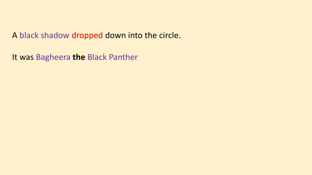 a black shadow dropped down into the circle 2