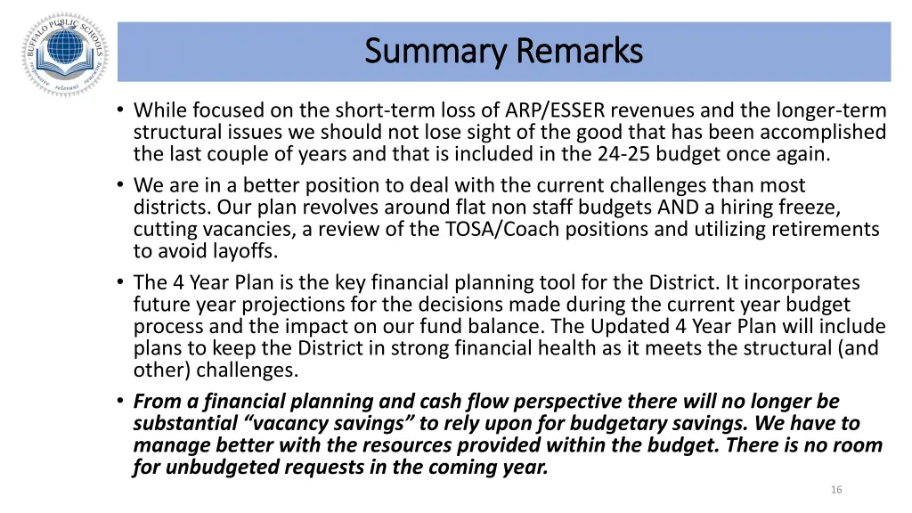 summary remarks summary remarks
