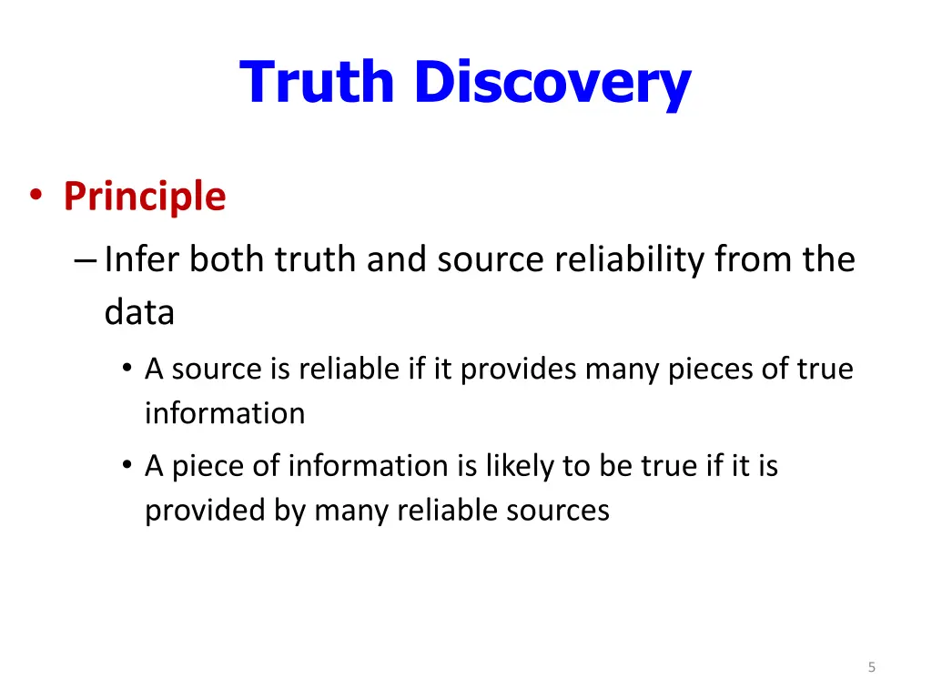 truth discovery