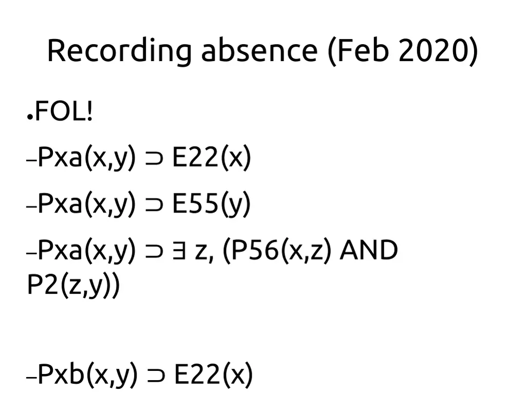 recording absence feb 2020 3