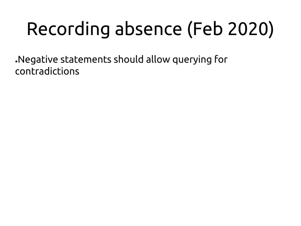 recording absence feb 2020