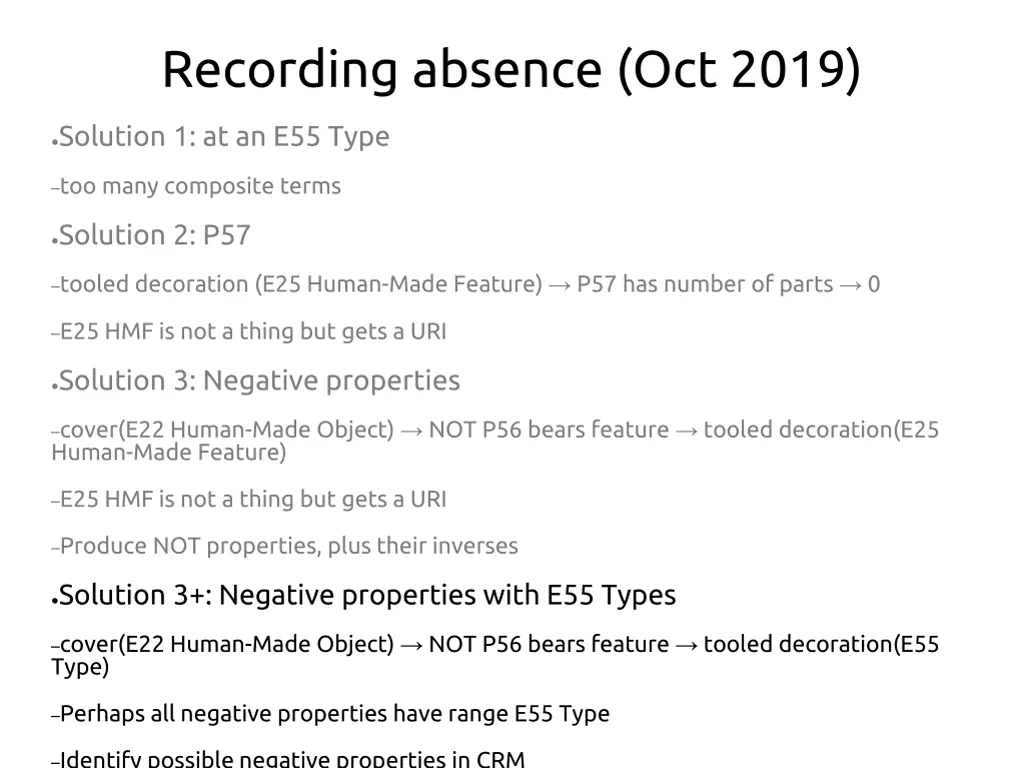 recording absence oct 2019