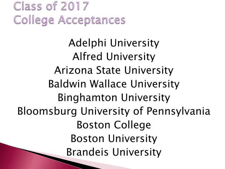 adelphi university alfred university arizona