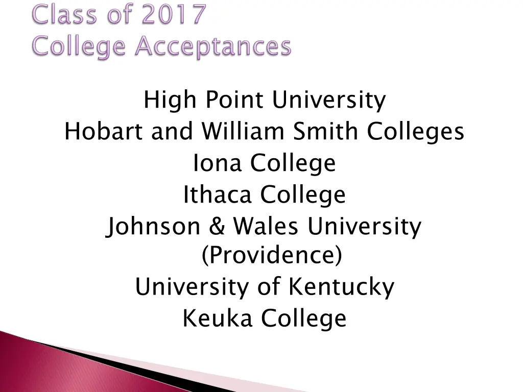 high point university hobart and william smith