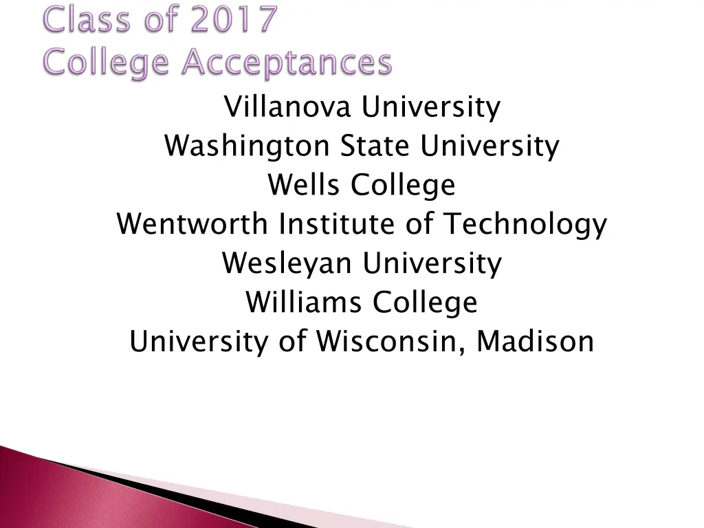 villanova university washington state university