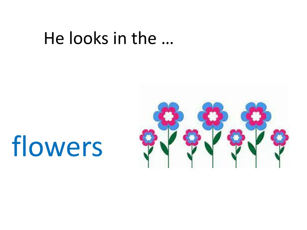 he looks in the