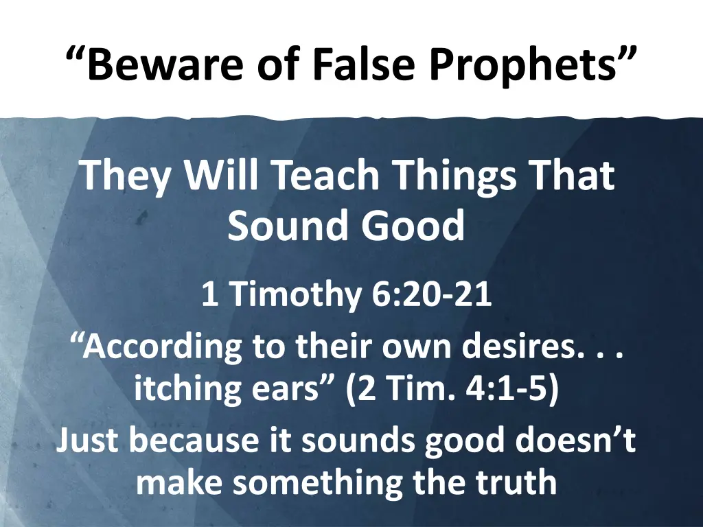 beware of false prophets 3