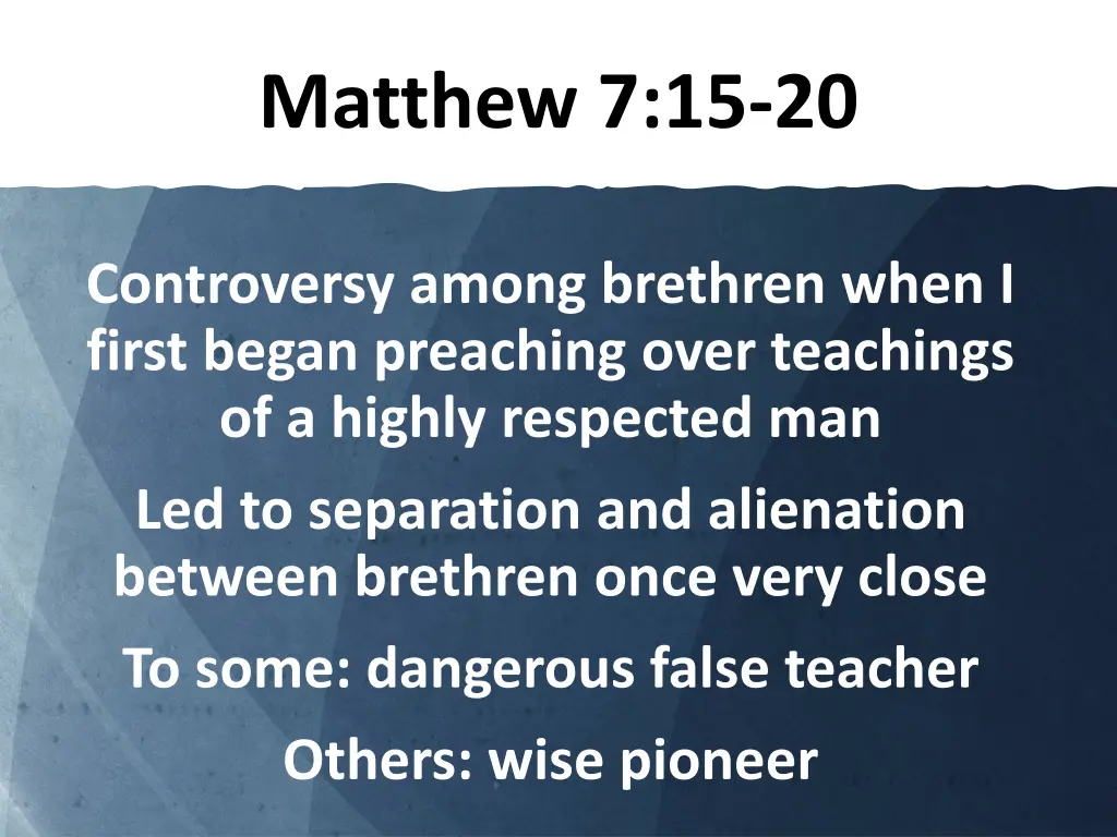 matthew 7 15 20 2