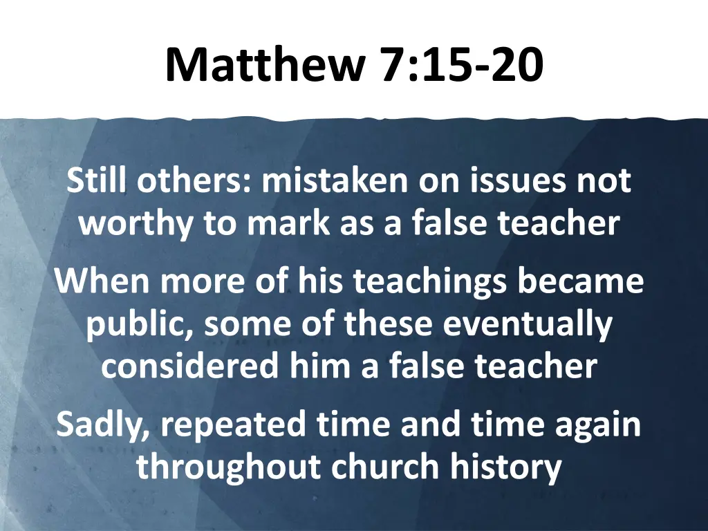 matthew 7 15 20 3