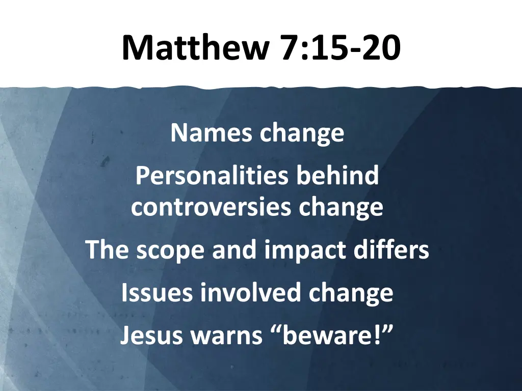 matthew 7 15 20 4