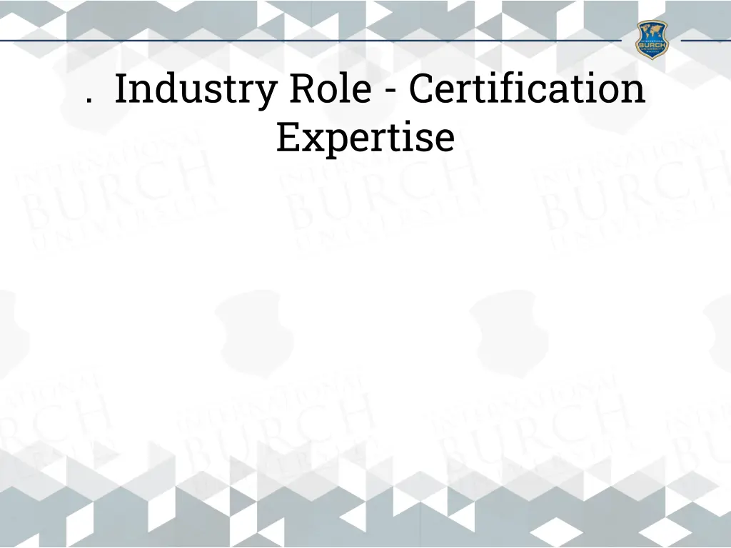 industry role certification expertise