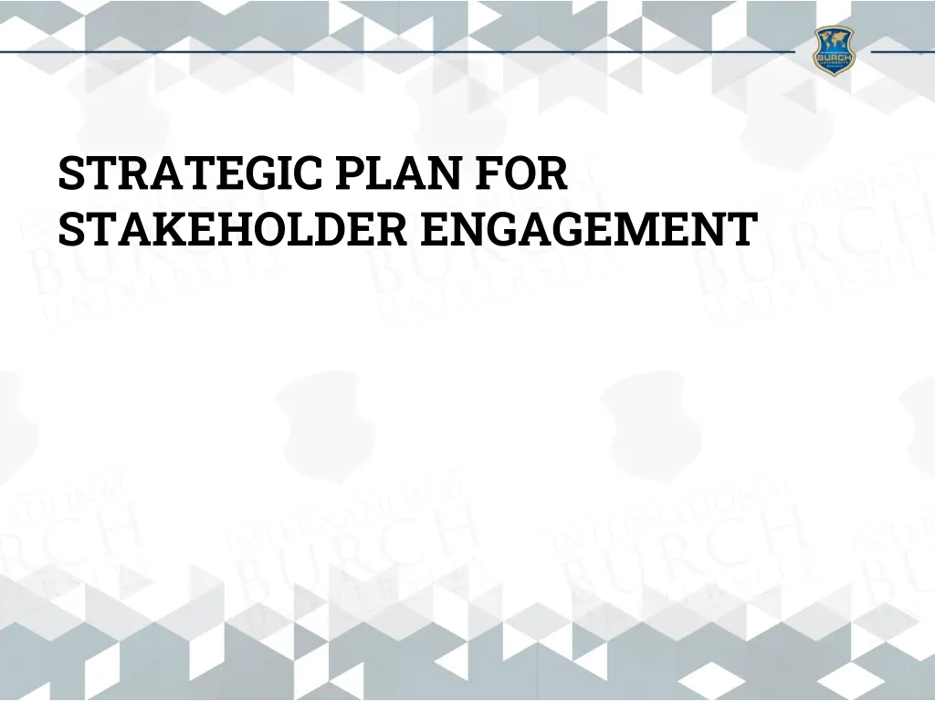 strategic plan for stakeholder engagement