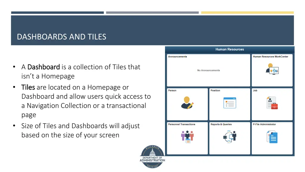 dashboards and tiles