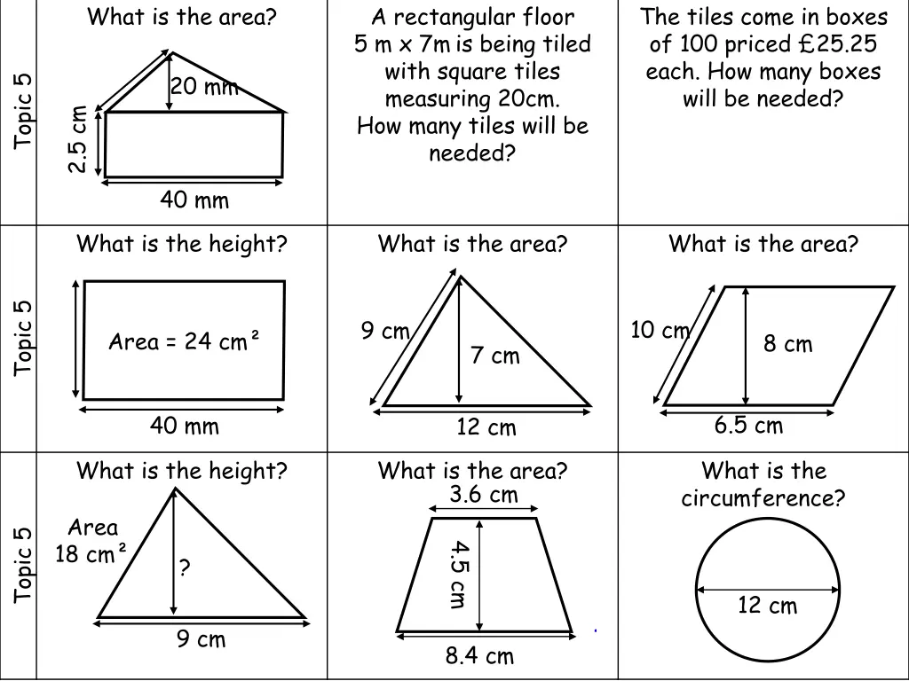 what is the area