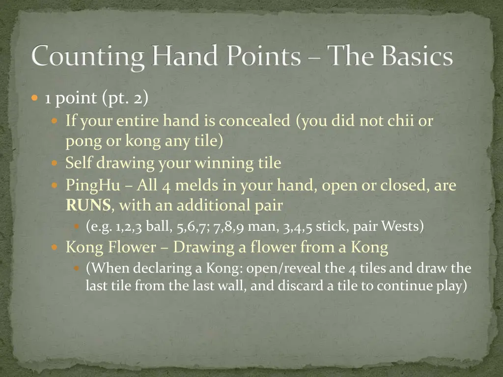 counting hand points the basics 1