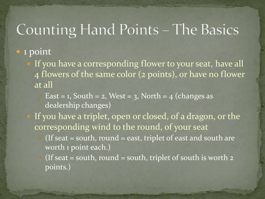 counting hand points the basics