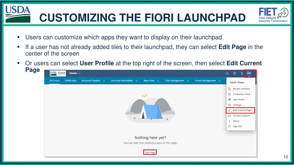 customizing the fiori launchpad