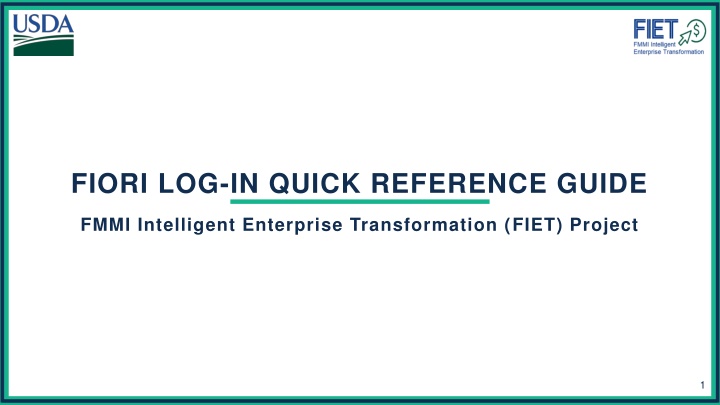 fiori log in quick reference guide
