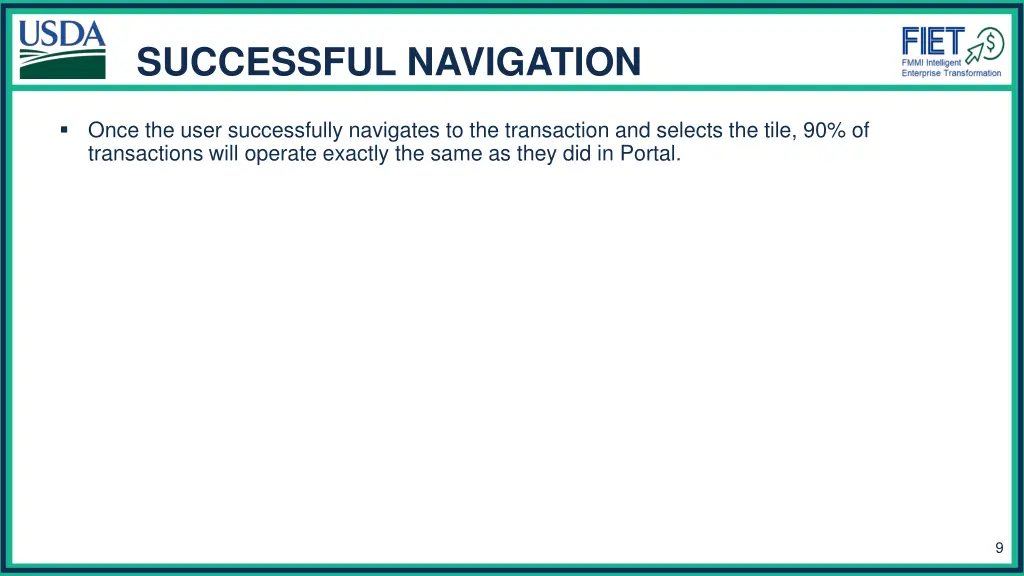 successful navigation