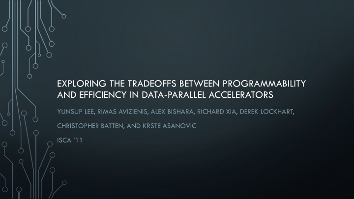 exploring the tradeoffs between programmability