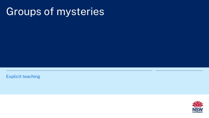 groups of mysteries