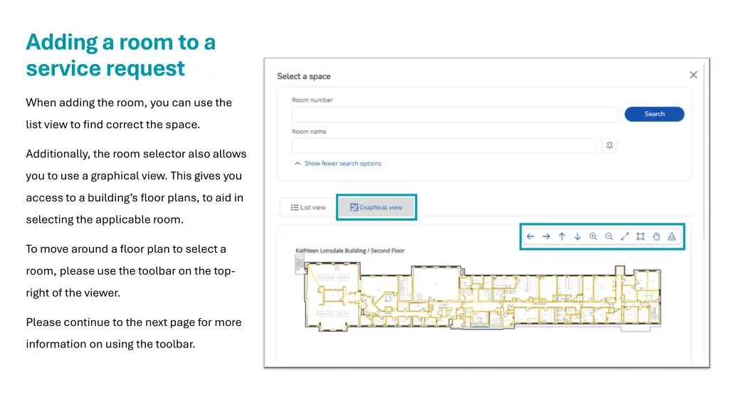 adding a room to a service request