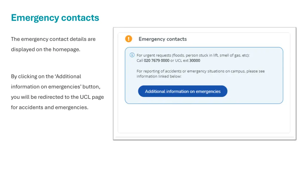 emergency contacts