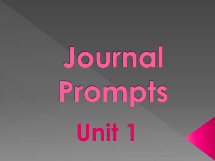 journal prompts unit 1