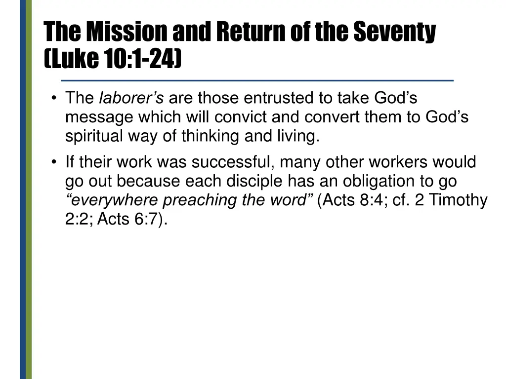 the mission and return of the seventy luke 10 1 24 1
