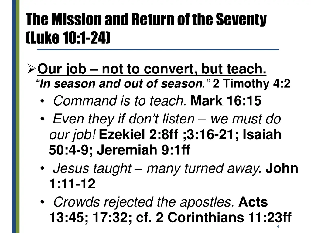 the mission and return of the seventy luke 10 1 24 2