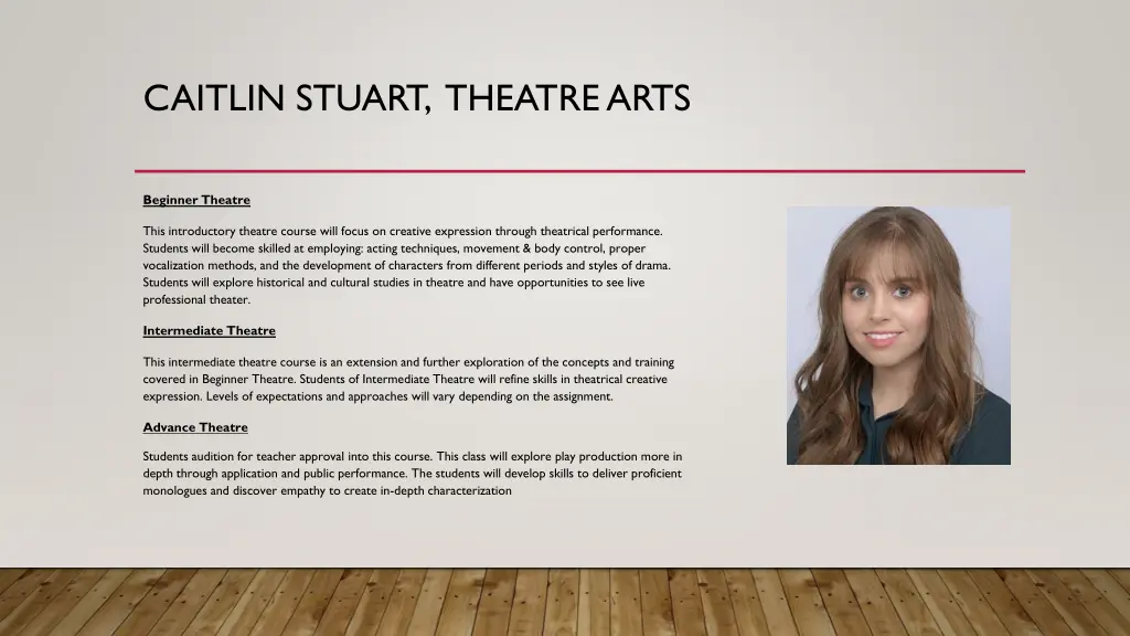 caitlin stuart theatre arts