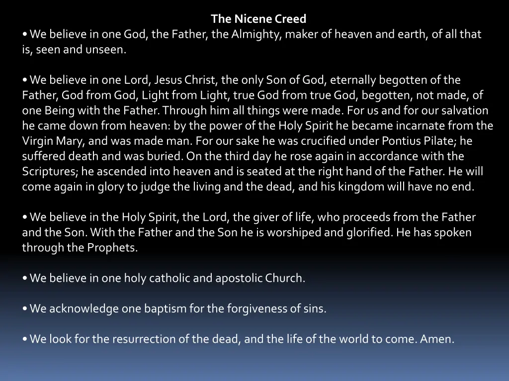 the nicene creed