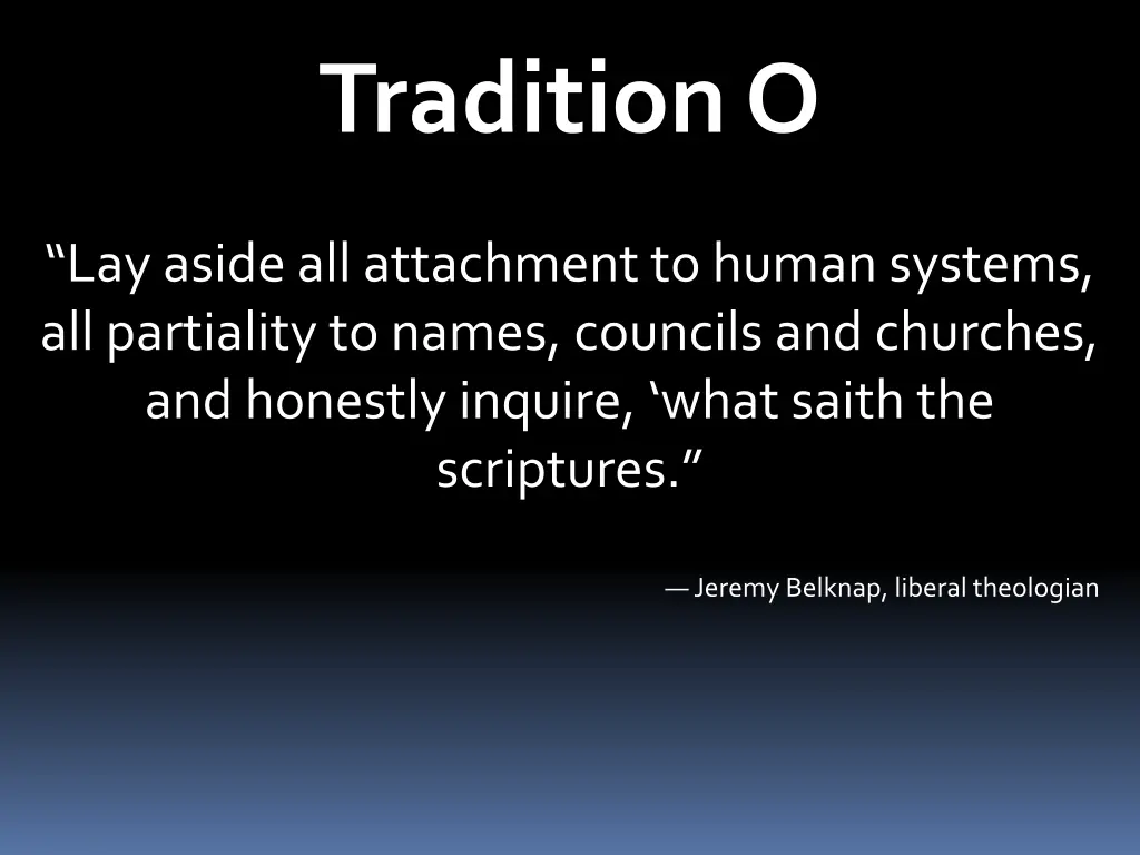 tradition o 6