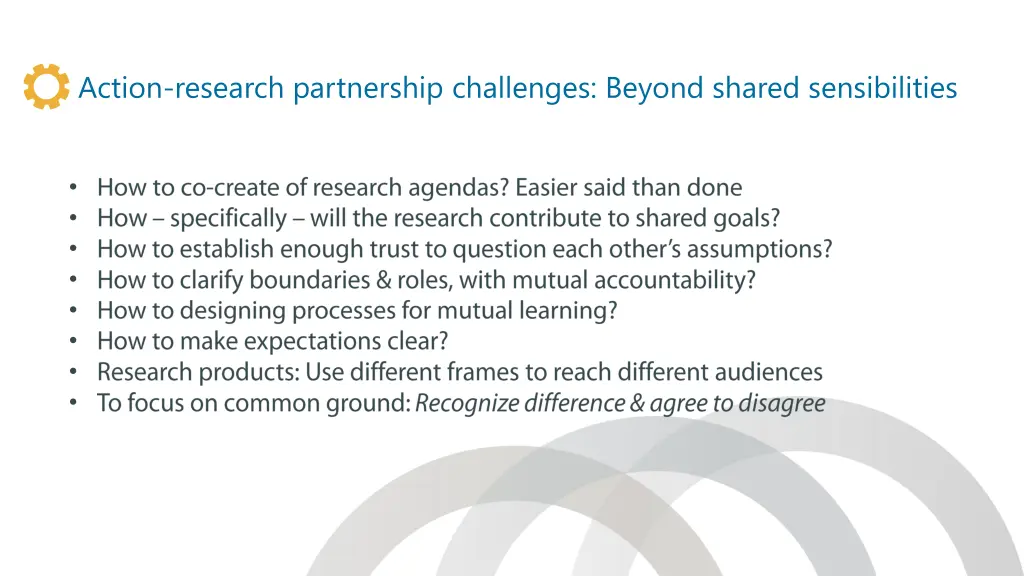 action research partnership challenges beyond