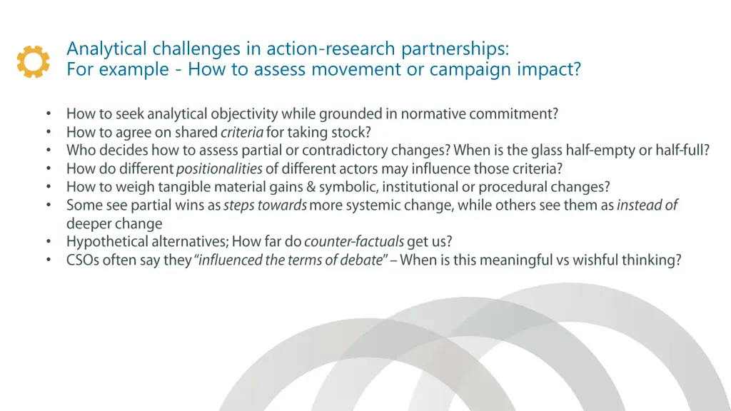analytical challenges in action research