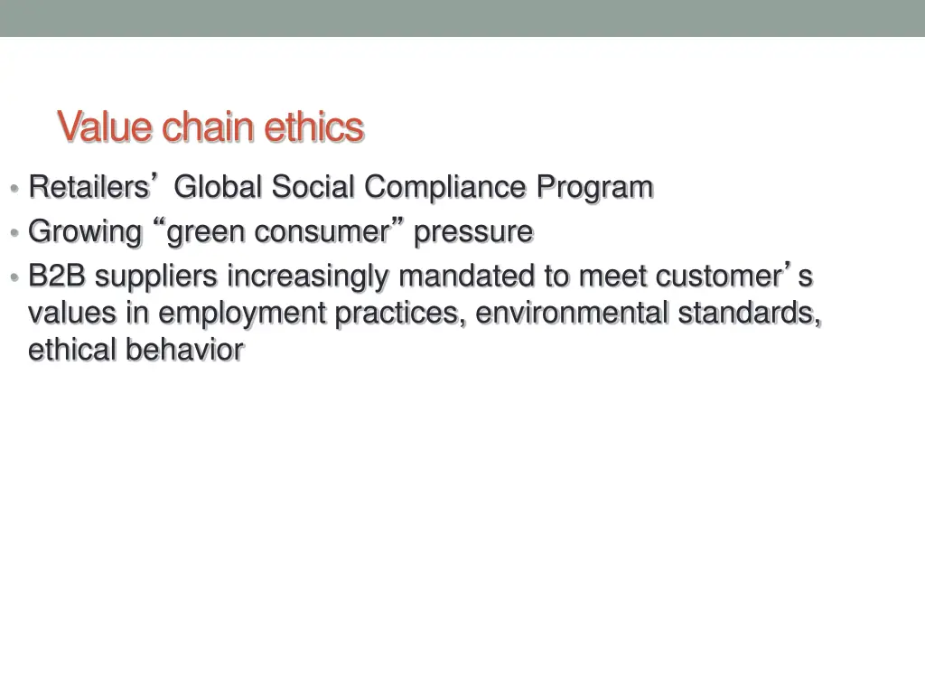 value chain ethics