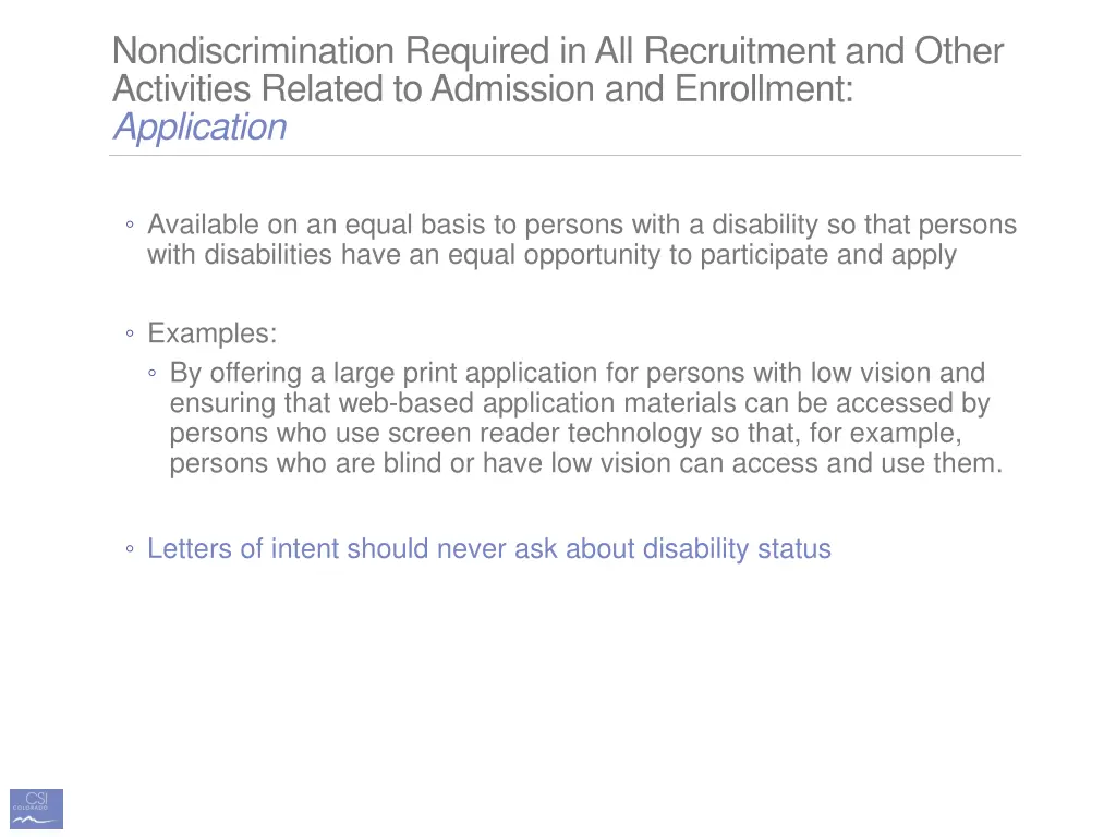 nondiscrimination required in all recruitment 1