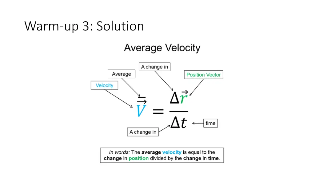 warm up 3 solution