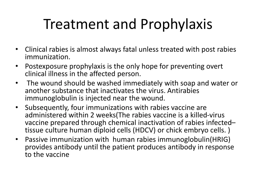 treatment and prophylaxis