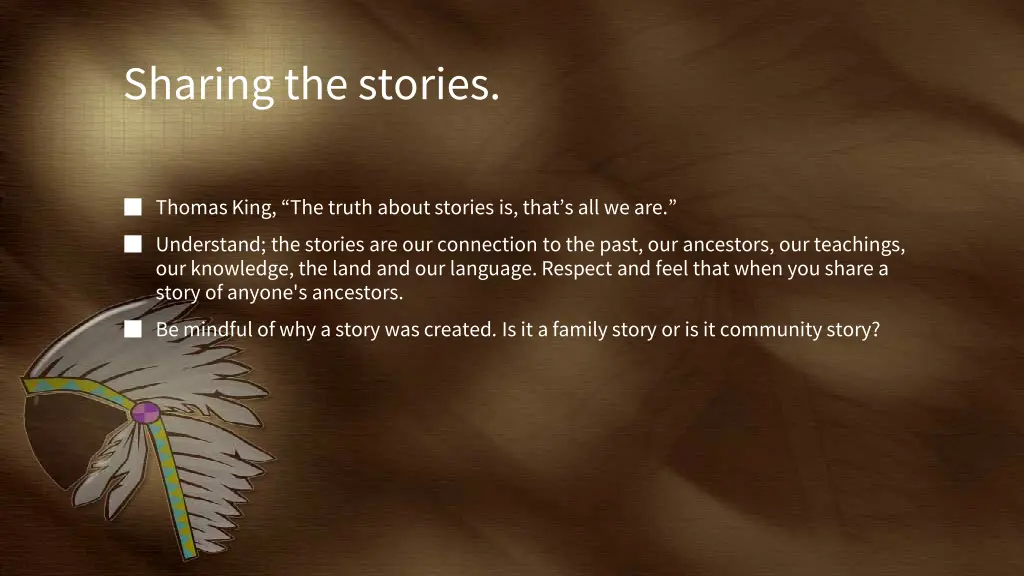 sharing the stories