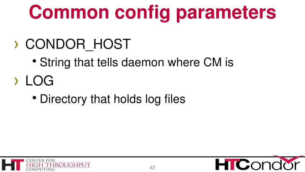common config parameters