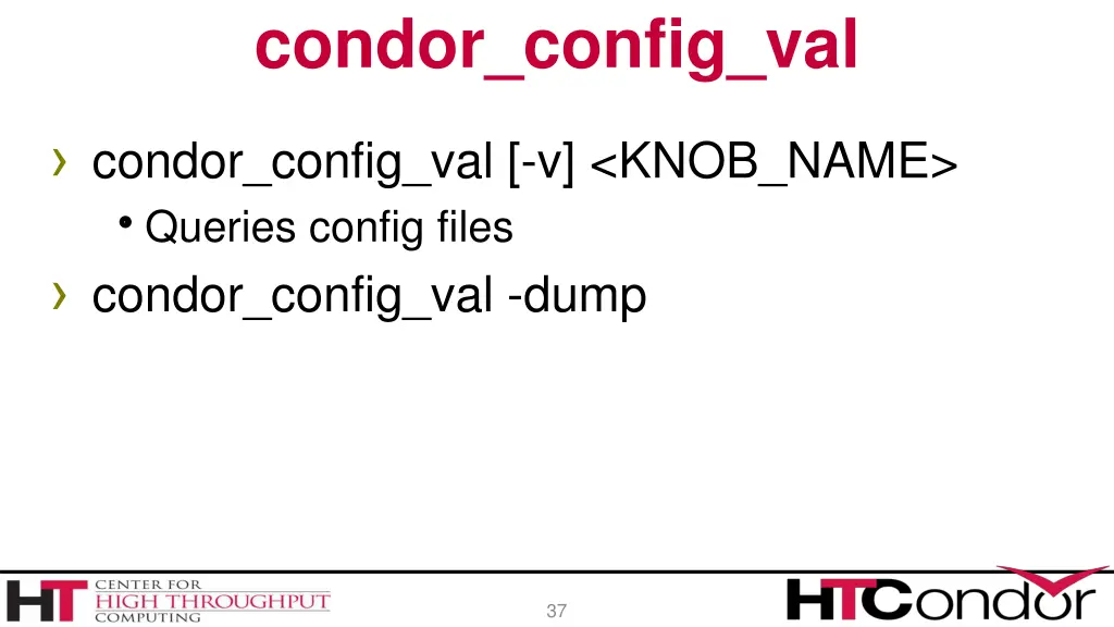 condor config val