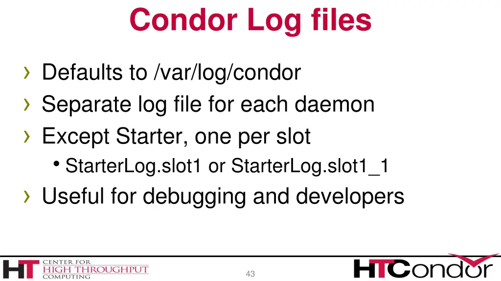 condor log files
